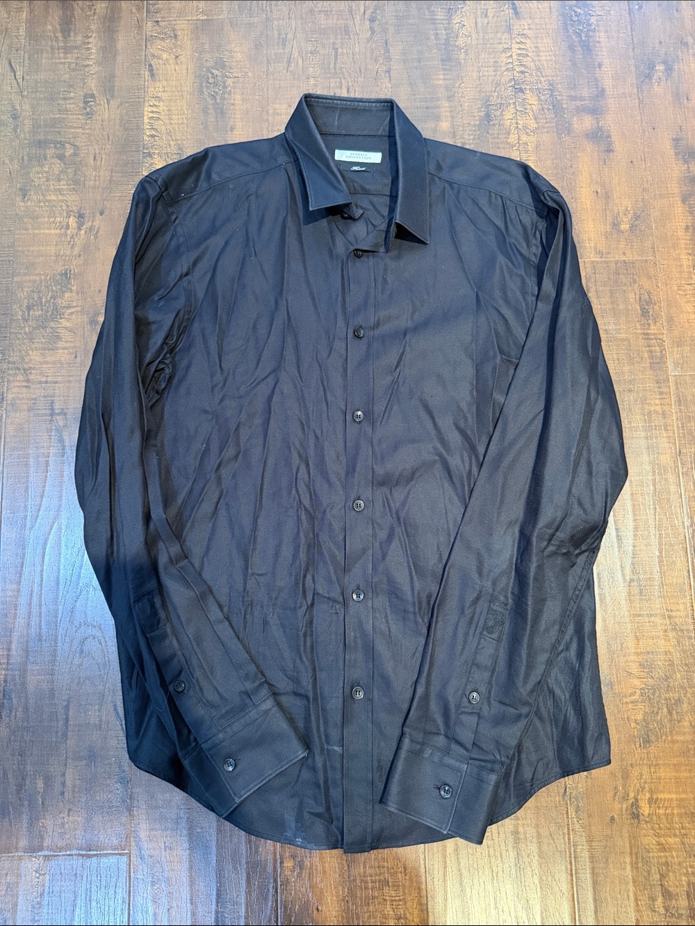 Versace Black Collared Shirt